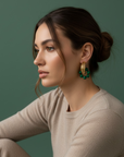 MALACHITE MESH HOOPS