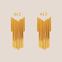 LONG CHEVRON EARJACKET