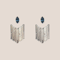 MINI SILVER CHEVRON EARJACKET