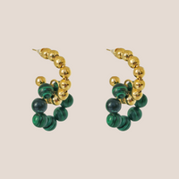 CHARLIE MALACHITE HOOP