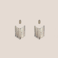 MINI SILVER CHEVRON EARJACKET
