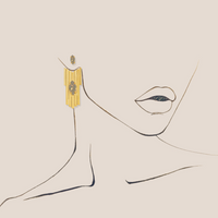 LONG CHEVRON WITH CRYSTAL EARJACKET