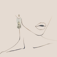 LONG CHEVRON WITH CRYSTAL EARJACKET