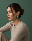 MALACHITE MESH HOOPS