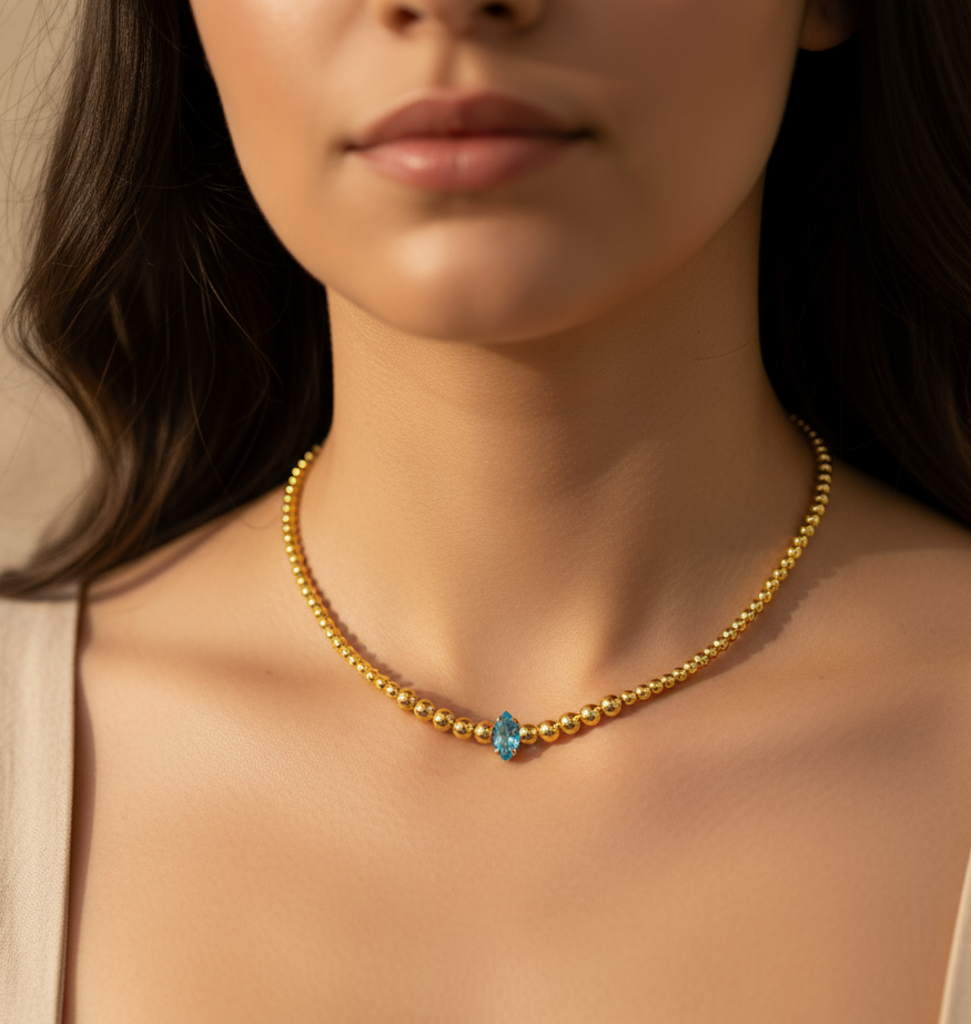 BIG MARQUISE BUBBLE CHOKER