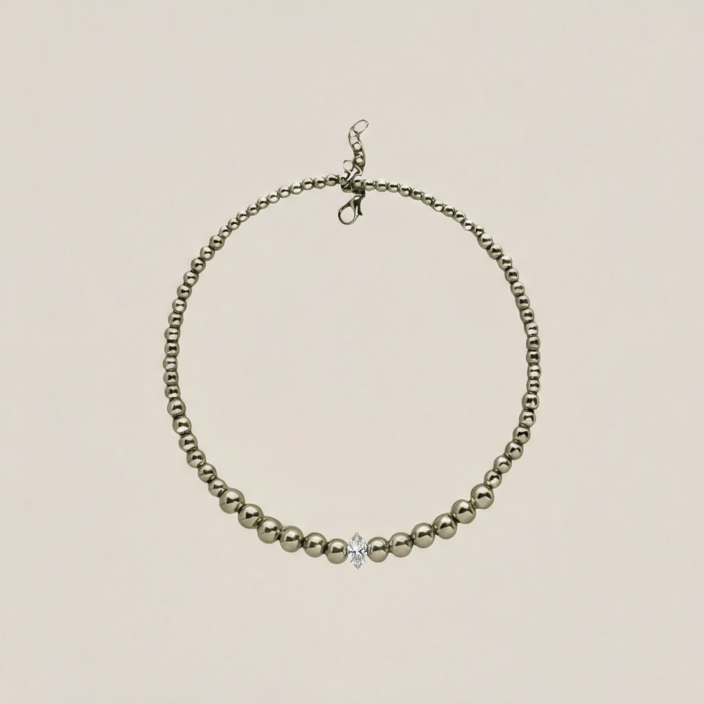 MINI SILVER BUBBLE CHOKER