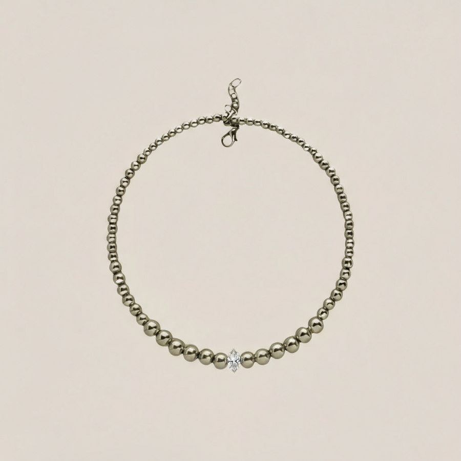 MINI SILVER BUBBLE CHOKER
